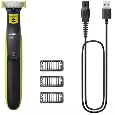 Электробритва Philips OneBlade QP2724/10,  черный и зеленый