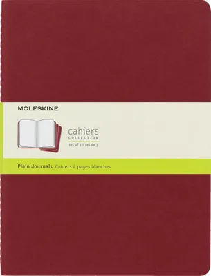 Блокнот Moleskine Cahier Journal,  120стр,  без разлиновки,  клюквенный [ch123]