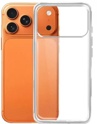 Чехол (клип-кейс) BORASCO Silicone Case, для Apple iPhone 17 Pro, прозрачный [75704]