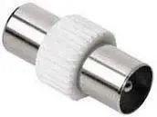 Адаптер антенный HAMA H-43490,  Coax (m) -  Coax (m),  белый [00043490]