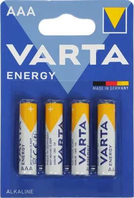 AAA Батарейка VARTA Energy LR03 BL4 Alkaline,  4 шт.