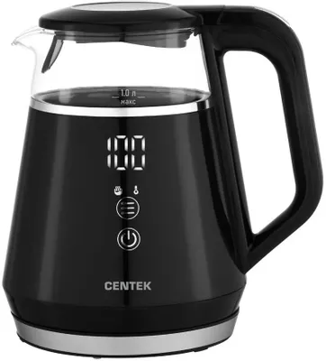 Чайник электрический CENTEK CT-0019, 1л, пластик/стекло