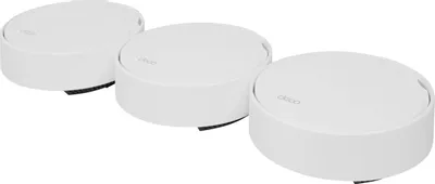 Бесшовный Mesh роутер TP-LINK Deco X50-PoE(3-pack),  Wi-Fi 6,  AX3000,  2.4/5ГГц, 1 LAN,  белый, 3 шт. в комплекте