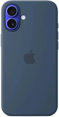 Чехол (клип-кейс) Apple Silicone Case, Denim,  для Apple iPhone 16 Plus, синий [myya3zm/a]