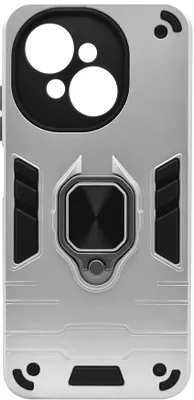 Чехол (клип-кейс) BORASCO Anti-Shock case, для Tecno Spark Go 2025/Go1/Pop9, противоударный, серебристый [52533]