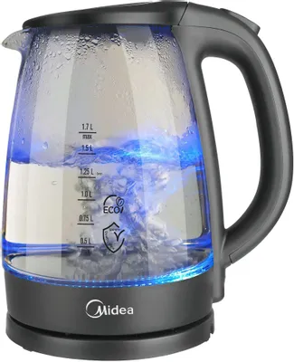 Чайник электрический Midea MK-8015, 1.7л, стекло/пластик