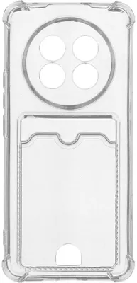 Чехол (клип-кейс) ZIBELINO Silicone Card Holder, для Realme 14 Pro Lite, прозрачный [zsch-rlm-14-pro-lite-cam-trn]