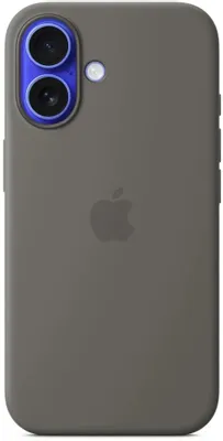Чехол (клип-кейс) Apple Silicone Case, Stone Gray,  для Apple iPhone 16, серый [myy33zm/a]