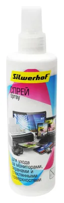 Чистящий спрей Silwerhof 250 мл,  для экранов мониторов/плазменных/ЖК телевизоров/ноутбуков  [671210]