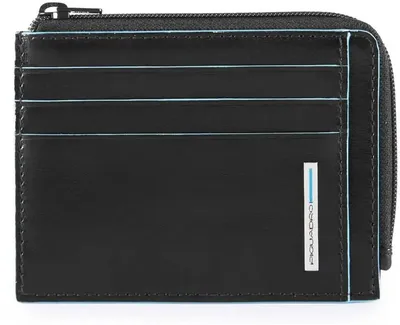 Чехол для кредитных карт Piquadro Blue Square PP4822B2R/N, кожа натуральная, черный