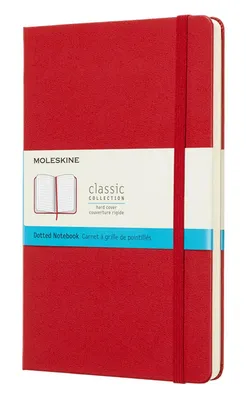 Блокнот Moleskine Classic,  240стр,  пунктир,  твердая обложка,  красный [qp066f2]