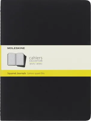 Блокнот Moleskine Cahier Journal,  120стр,  в клеточку,  черный [qp322]