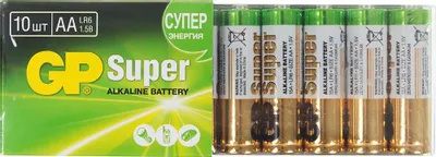 AA Батарейка GP Super Alkaline 15A LR6,  10 шт.