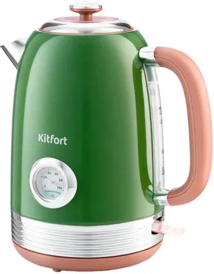 Чайник электрический KitFort КТ-6110, 1.7л, металл/пластик
