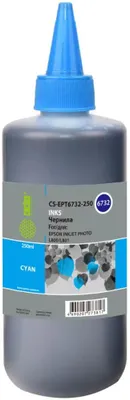 Чернила Cactus CS-EPT6732-250 T6732, для Epson, 250мл, голубой