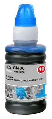 Чернила Cactus CS-GI40C GI-40, для Canon, 70мл, голубой