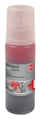 Чернила Cactus CS-GI43R GI-43, для Canon, 60мл, красный
