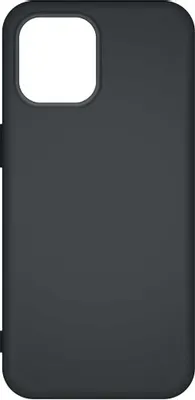 Чехол (клип-кейс) BORASCO Silicone Case, для Apple iPhone 12 mini, противоударный, черный (матовый) [39168]