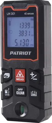 Лазерный дальномер Patriot LM 301, 2 класс лазера, 635нм, луч красный [120201030]