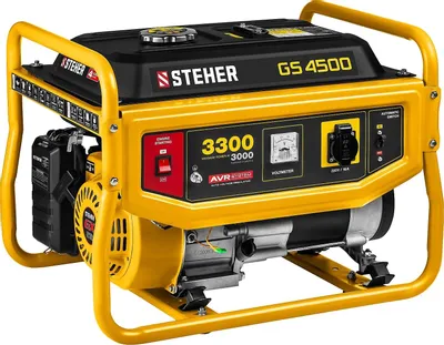 Бензиновый генератор STEHER GS-4500, 220 В, 3.3кВт