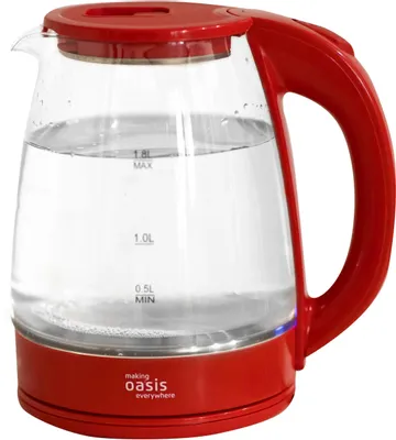 Чайник электрический OASIS K-8GR, 1.8л, стекло/пластик