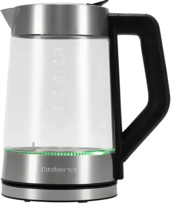 Чайник электрический Polaris PWK 1725CGLD, 1.7л, стекло/металл/пластик