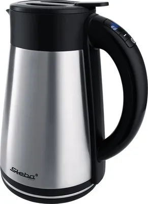 Чайник электрический STEBA WK 31 Thermo, 1.5л, нержавеющая сталь/пластик