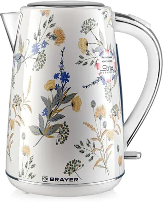 Чайник электрический BRAYER BR1083, 1.7л, нержавеющая сталь/пластик