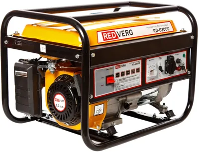 Бензиновый генератор REDVERG RD-G3000, 220/12 В, 3кВт