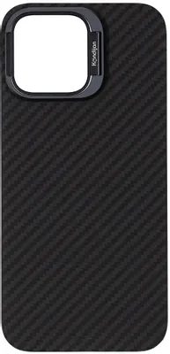 Чехол (клип-кейс) KONDIJAN Carbon, для Apple iPhone 16 Pro Max, черный [kjcr-iph-16-pro-max-rs-ms-blk]