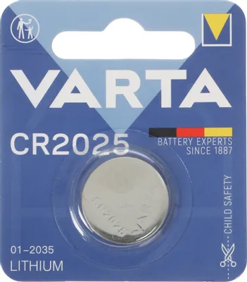 CR2025 Батарейка VARTA Electronics BL1 Lithium,  1 шт.