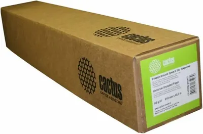 Бумага Cactus Eco, универсальная, 610мм х 45.7м, втулка 50.8мм (2"), 80г/м2 [cs-lfp80-610457e]