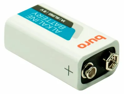 9V Батарейка Buro Alkaline 6LR61,  1 шт.
