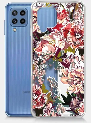 Чехол (клип-кейс) BORASCO ArtWorks, для Samsung Galaxy M32, прозрачный/рисунок [51430]