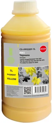 Чернила Cactus CS-I-PFI320Y-1L PFI-320/120, для Canon, 1000мл, желтый