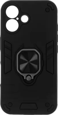 Чехол (клип-кейс) BORASCO Anti-Shok Case, для Apple iPhone 16, противоударный, черный [74537]