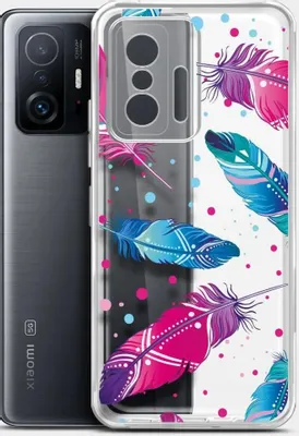 Чехол (клип-кейс) BORASCO ArtWorks, для Xiaomi 11T/11T Pro, прозрачный/рисунок [51551]