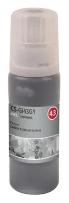 Чернила Cactus CS-GI43GY GI-43, для Canon, 60мл, серый