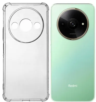 Чехол (клип-кейс) PERO CC02, для Xiaomi Redmi A3x, противоударный, прозрачный [cc02-xra3x-re]