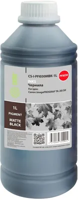Чернила Cactus CS-I-PFI030MBK-1L PFI-030, для Canon, 1000мл, черный матовый
