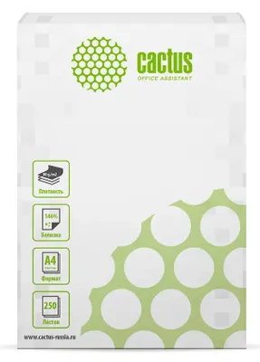 Бумага Cactus C, A4, офисная, 250л, 80г/м2, белый [cs-op-a480250]