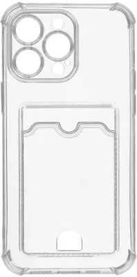 Чехол (клип-кейс) ZIBELINO Silicone Card Holder, для Apple iPhone 14 Pro Max, прозрачный [zsch-iph-14-pro-max-cam-trn]