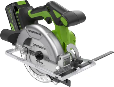 Циркулярная пила GREENWORKS GD24CS165, 165мм, аккумуляторная, 24В, с 1 АКБ, с ЗУ [1501607cub]