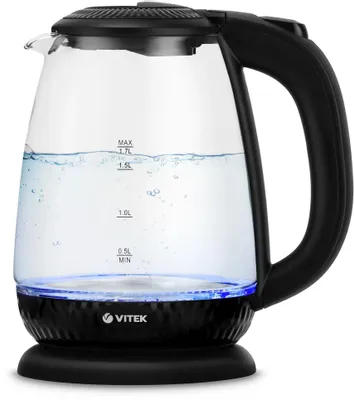 Чайник электрический Vitek VT-7074, 1.7л, стекло/пластик