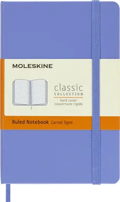 Блокнот Moleskine Classic,  192стр,  в линейку,  твердая обложка,  голубая гортензия [mm710b42]