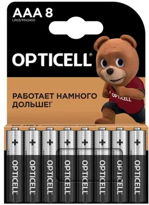AAA Батарейка OPTICELL Basic LR03,  8 шт.