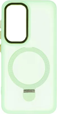 Чехол (клип-кейс) ZIBELINO Ring Stand Matte, для Samsung Galaxy S25, светло-зеленый [zrs-sam-s25-mt-lgrn]