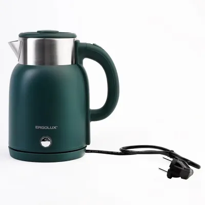 Чайник электрический ERGOLUX ELX-KS13-C05, 1.6л, нержавеющая сталь/пластик