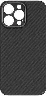 Чехол (клип-кейс) KONDIJAN Carbon, для Apple iPhone 14 Pro Max, черный/серый [kjcr-iph-14-pro-max-blk]