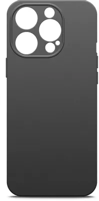Чехол (клип-кейс) BORASCO Microfiber Case, для Apple iPhone 15 Pro, черный [72429]